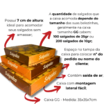 Caixa de Salgado GG - Fundo Branco Resistente - 50un - Imagem 2