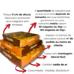 Caixa de Salgado Média - Fundo Branco Resistente - 50un - Imagem 2