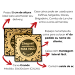 Caixa Quadrada Grande Delivery-Fundo Kraft Resistente-50un - Imagem 2