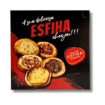Caixa de Esfiha Pequena Black-Fundo Branco Resistente-50un