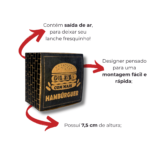 Caixa de Hambúrguer Box Kraft - 7cm de altura - 50un - Imagem 4