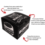 Caixa de Hambúrguer Artesanal Box Black- 8cm de altura -50un - Imagem 5