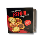 Caixa de Esfiha Média Black - Fundo Branco Resistente - 50un - Imagem 4