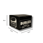 Caixa de Hambúrguer Artesanal Box Black- 8cm de altura -50un - Imagem 2