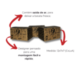 Caixa de Batata Box Kraft - 7cm de altura - 50un - Imagem 2