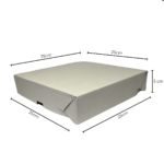 Caixa Quadrada Branca Média 25x25x5cm Fundo Branco - 25un - Imagem 2