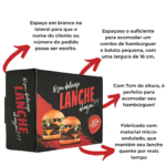 Caixa de Lanche Black - Embalagem para Hambúrguer - 25un - Imagem 3