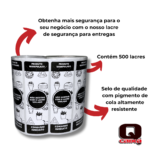 Lacre de Segurança para Delivery Pizza Hamburguer Preto - 500un - Imagem 3