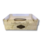 Caixa Ovo de Páscoa de Colher Bege Florido G - 500gr, 350gr, 250gr - 10un