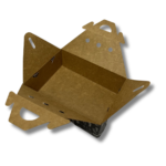 Caixa de Porção e Fritura com Alça Papel Anti Gordura - Preta FastFood - 50un - Imagem 2