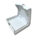 Caixa para Esfiha de 15cm Branca - 15x15x3,5cm - 25un