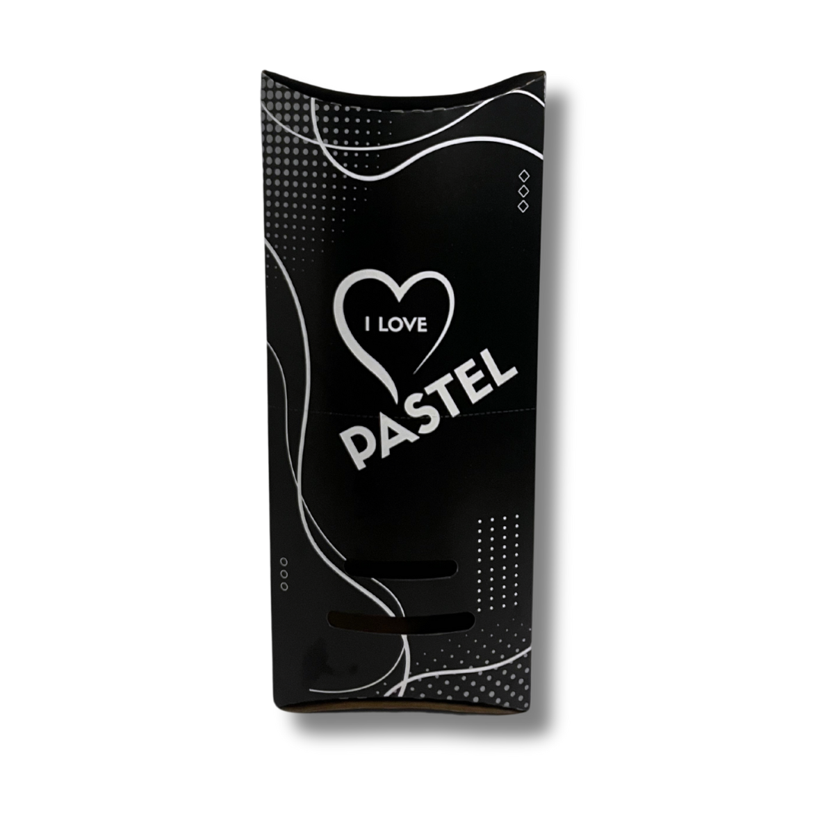 8cfcaa5864b13998225aa4fb9d07ed6a.png Caixa de Pastel Pequena 24cm - I Love Preta - 50un - Imagem 1