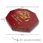 Caixa de Pizza Natal 1 - Fundo Branco Premium - 50un - Imagem 4