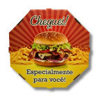 Caixa de Combo de Lanche - Modelo Pizza 35 Oitavada - 50un
