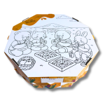 Caixa 35cm Oitavada Colorir - Fundo Branco Premium - 50un - Imagem 2